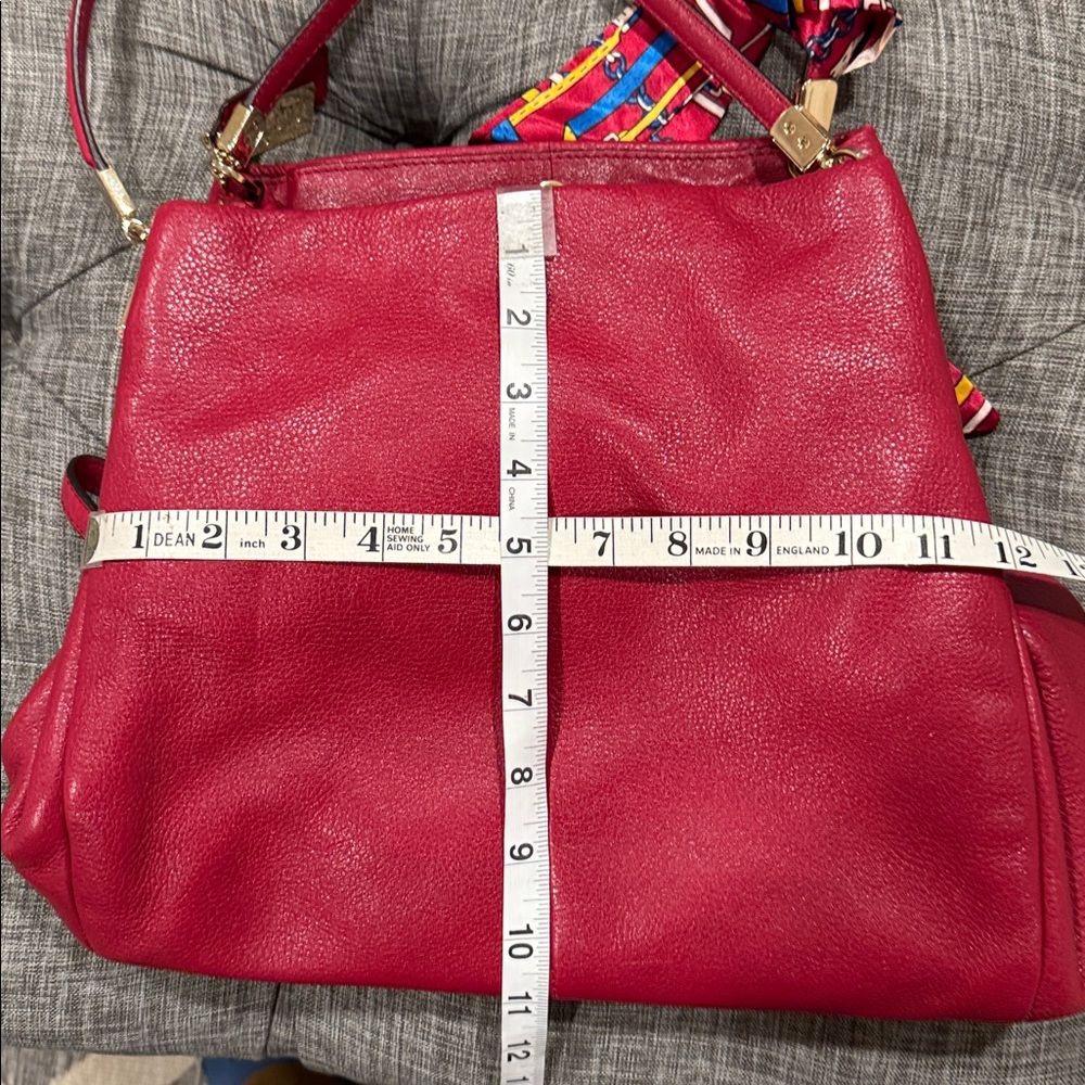 Coach Bag Madison Phoebe Red Leather Shoulder Bag - Picture 17 of 17